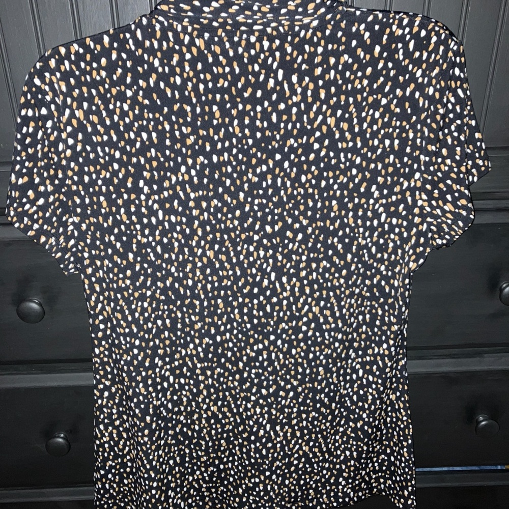 DKNY Black, Gold and White Women's Top - Picture 3 of 3
